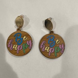 “Be Happy” Earrings - NEW